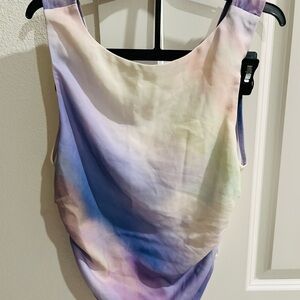 NWOT Divided Ice Cream colors / Pastel Tie-Dye Tank Top